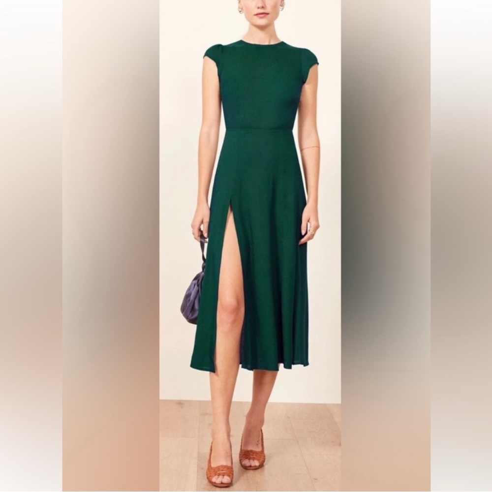 Reformation Gavin Dress - Emerald